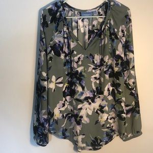 Simply Vera Vera Wang Long Sleeve Floral Blouse
